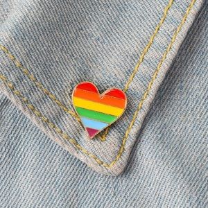 Rainbow Heart Enamel Pin